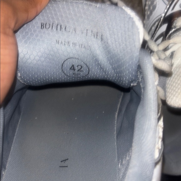 Bottega Veneta White and Silver Sneakers
